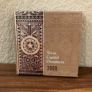 2009 Texas State Capitol Ornament DOOR KNOB & ESCUTCHEON PLATE w/ box & booklet